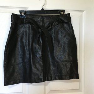 Faux Crocodile Leather Skirt